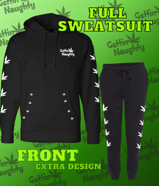 Full Sweatsuit: Gettin' Naughty - Black