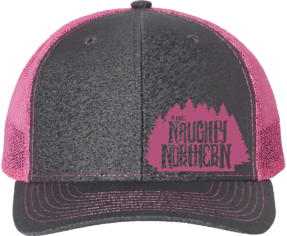 Hat : Charcoal/ Pink