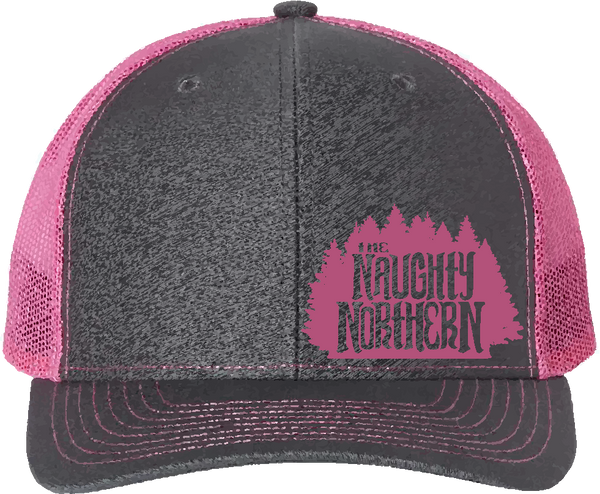 Hat : Charcoal/ Pink